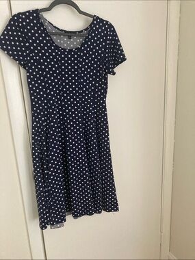 Sami & Jo Navy and White Polka Dot Dress